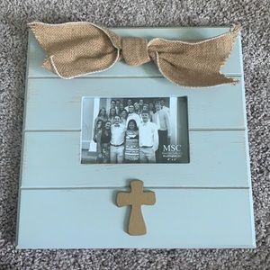 Burlap Bow Picture Frame